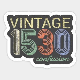 Vintage 1530 Confession Sticker